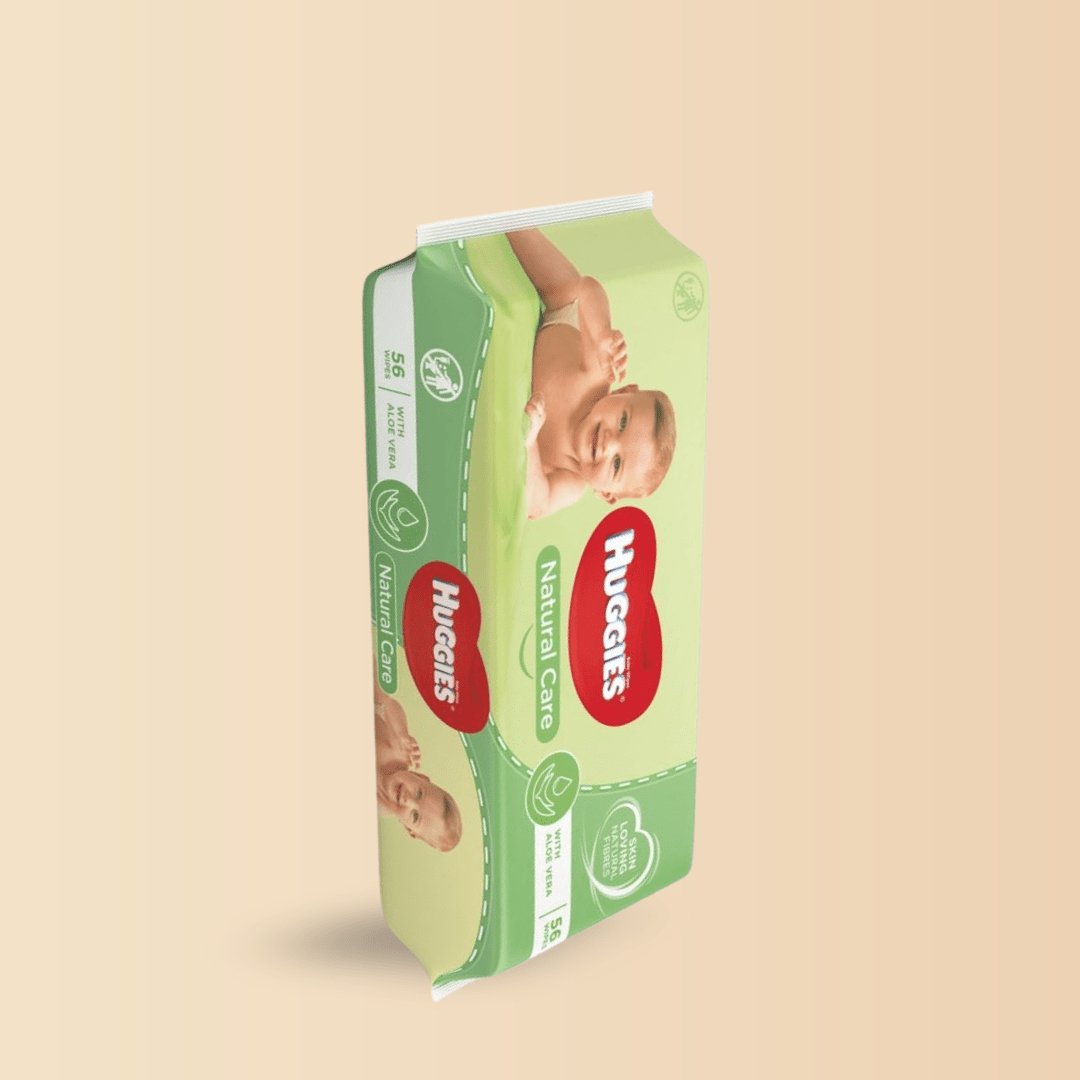 Look Alyfe J & J Huggies Natural Care Wipes With Aloe Vera - 56 Pieces