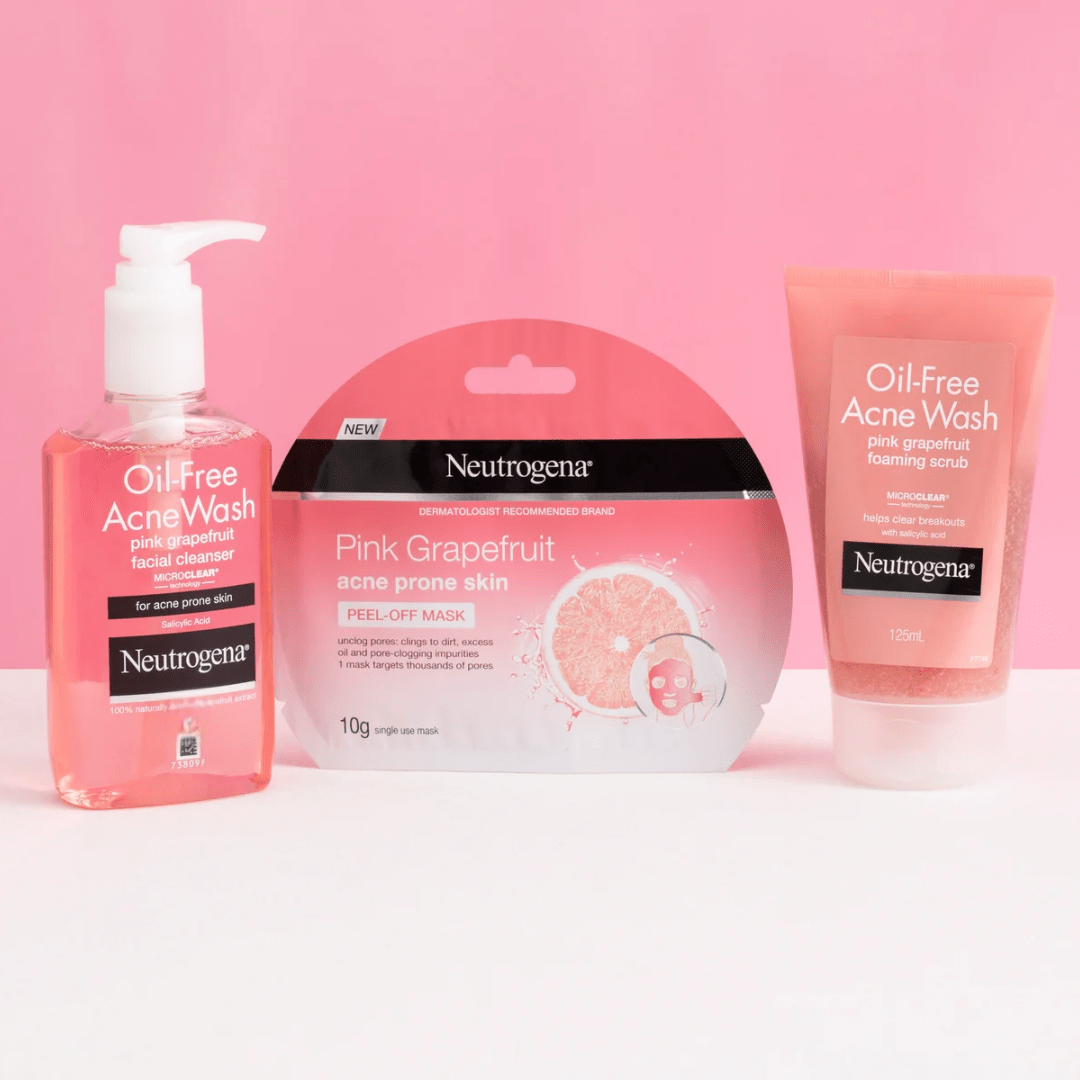 Look Alyfe Neutrogena Oil-Free Acne Wash Pink Grapefruit Facial Cleanser - 269ml