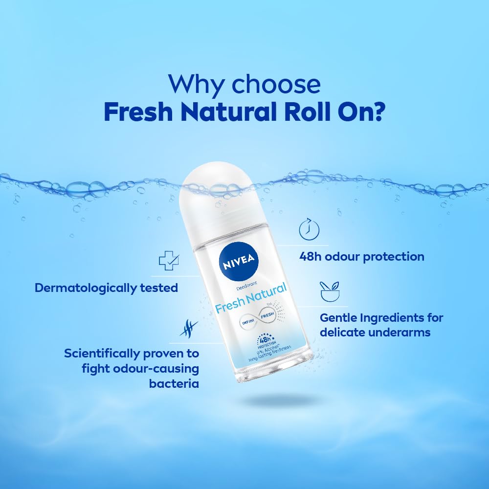 Look Alyfe Nivea Fresh Natural Anti-Perspirant Roll-On - 50ml