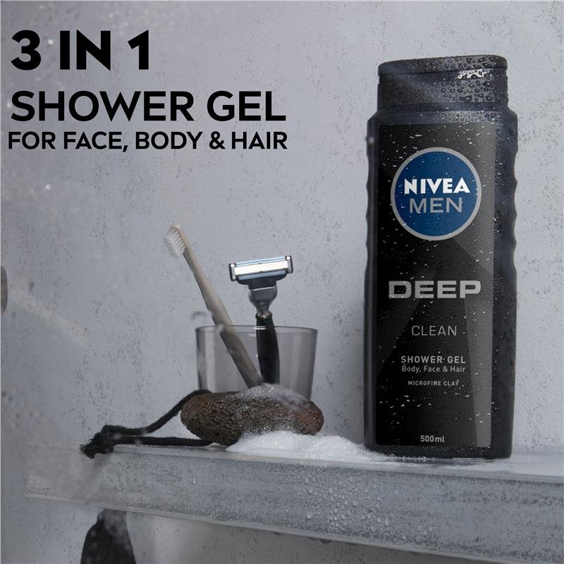 Look Alyfe Nivea Men Deep Clean Shower Gel - 500ml