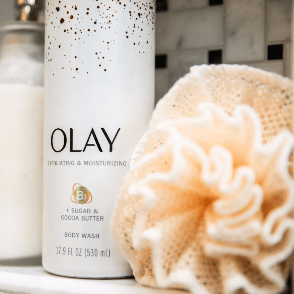 Look Alyfe Olay Exfoliating & Moisturizing Body Wash with Sugar, Cocoa Butter & Vitamin B3 - 530ml