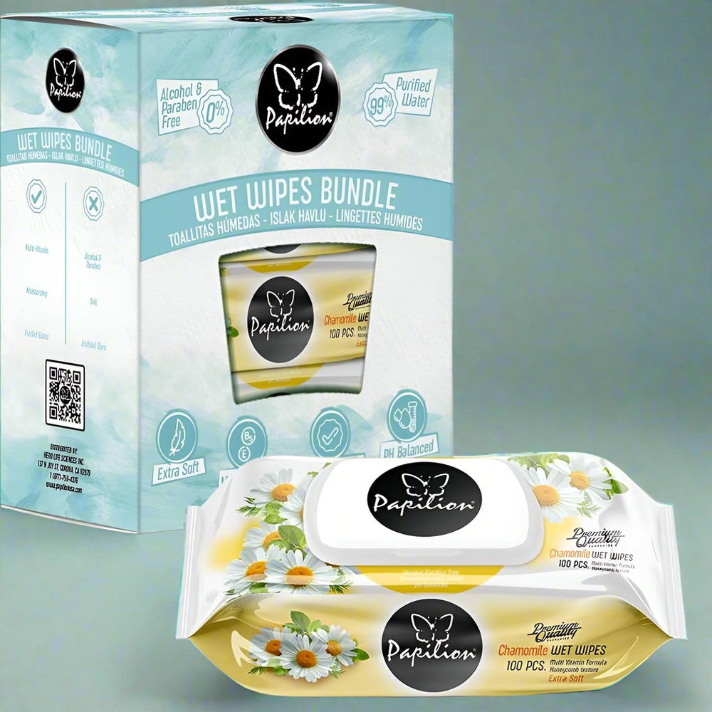 Look Alyfe Papilion 100 Sheets Chamomile Wet Wipes with Cap
