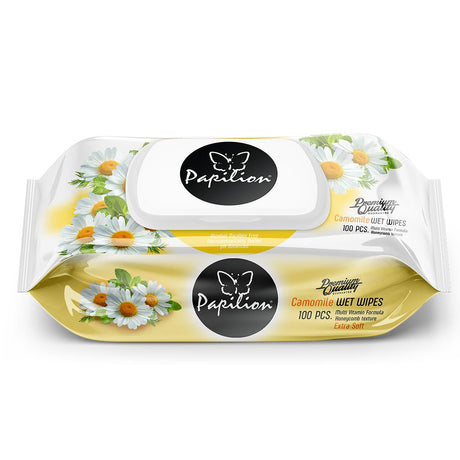 Look Alyfe Papilion 100 Sheets Chamomile Wet Wipes with Cap