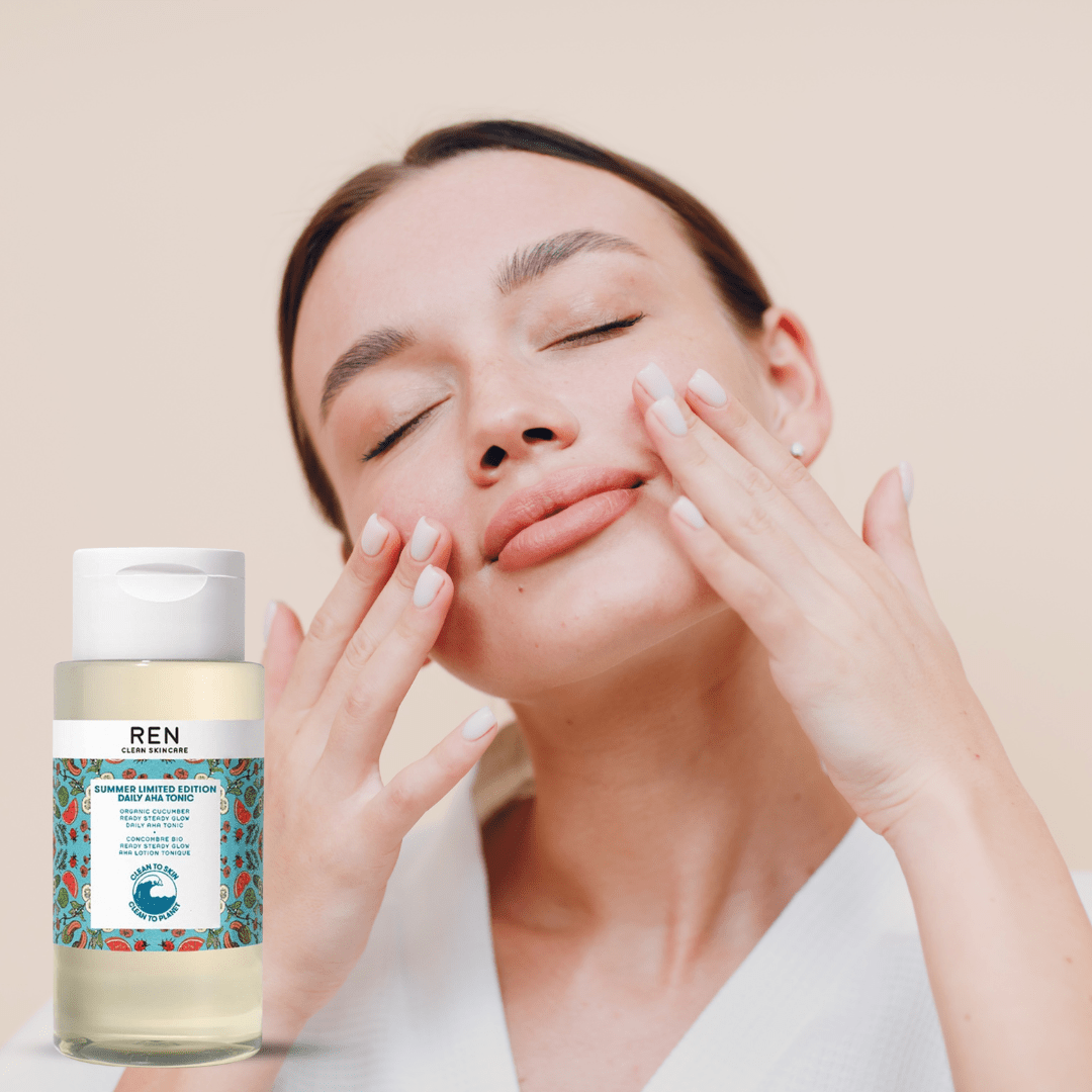 Look Alyfe Ren Clean Skincare Summer Limited Edition Daily AHA Tonic Brightening Face Toner - 250ml