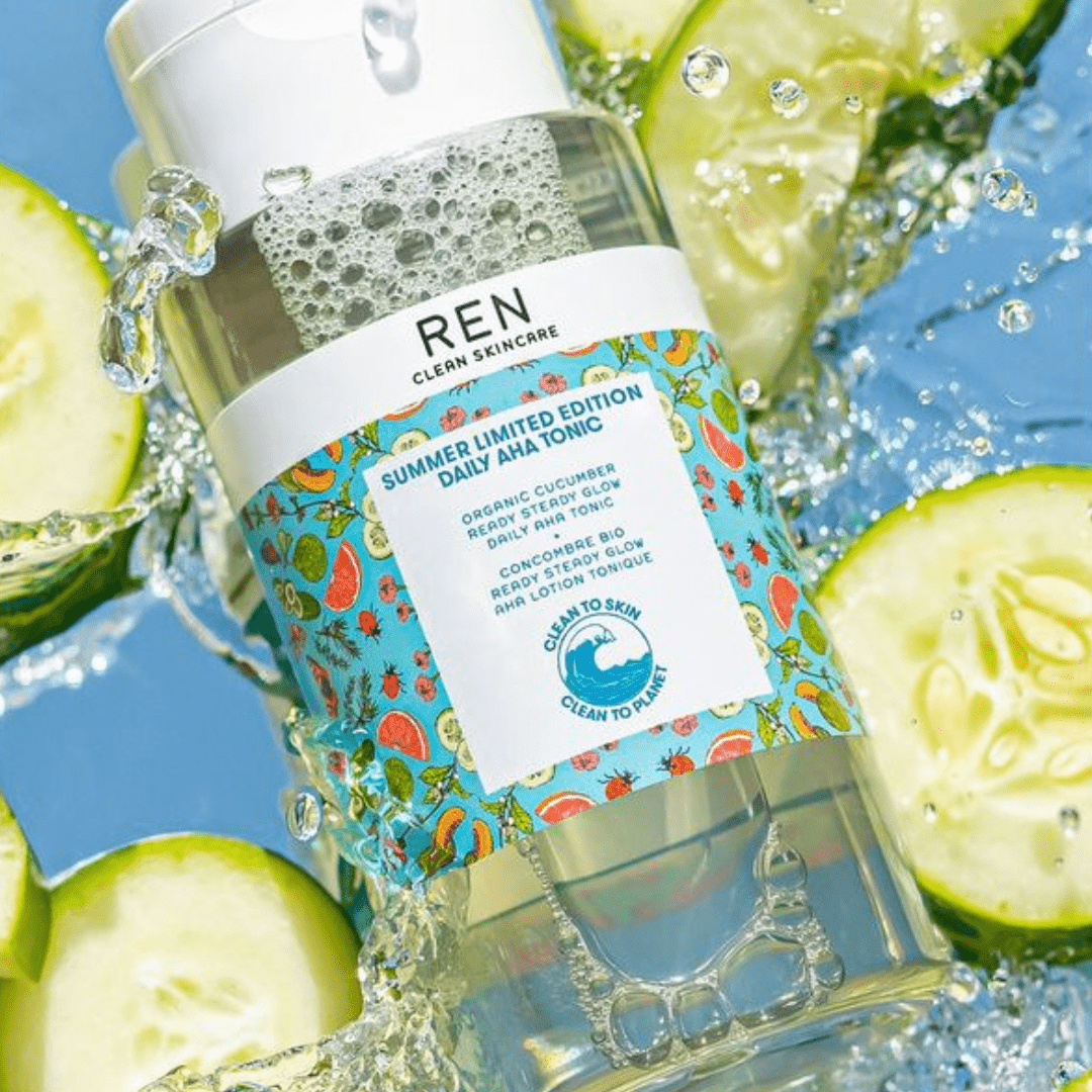Look Alyfe Ren Clean Skincare Summer Limited Edition Daily AHA Tonic Brightening Face Toner - 250ml