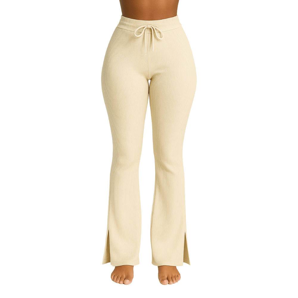 Look Alyfe RibFlex Halter-Neck Flared Lounge Pants