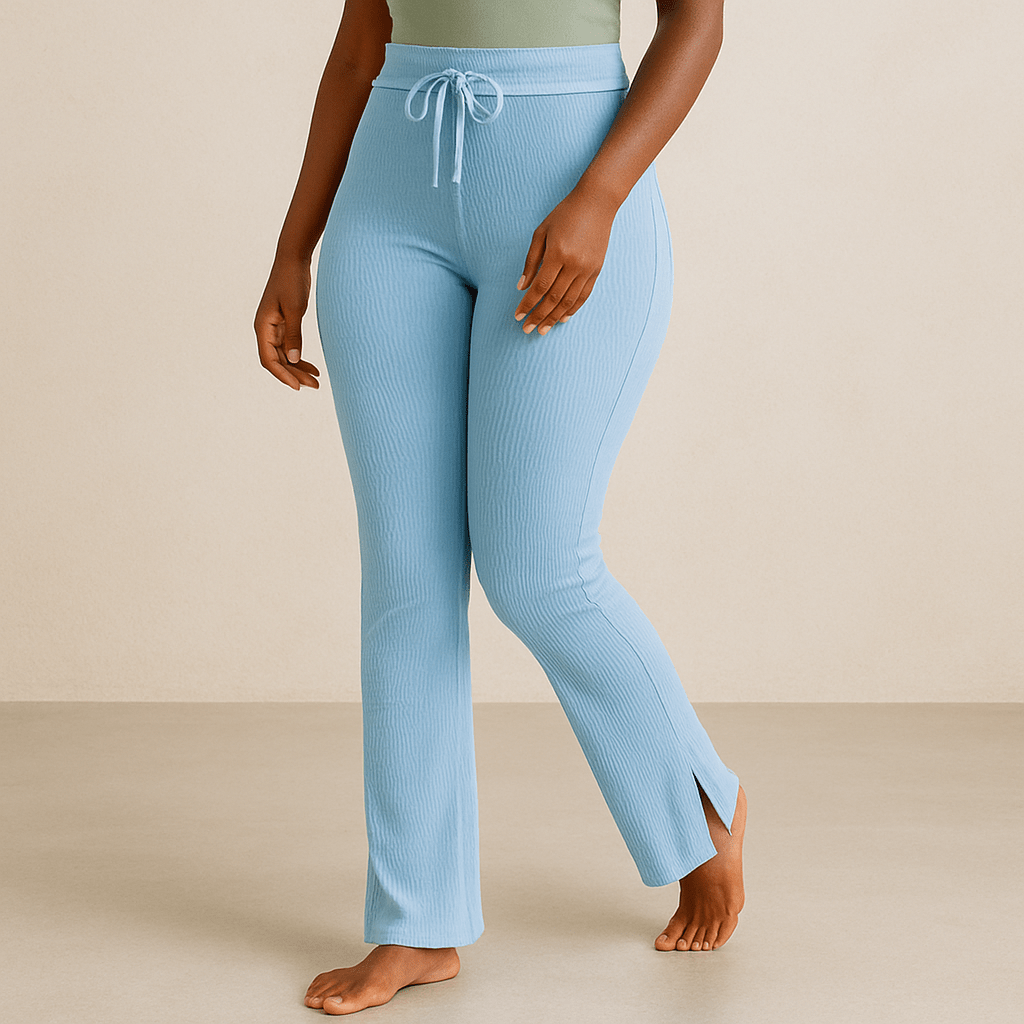Look Alyfe RibFlex Halter-Neck Flared Lounge Pants