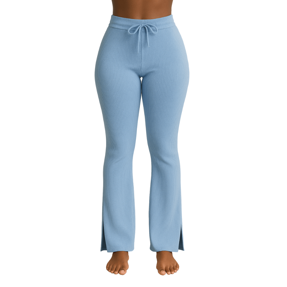 Look Alyfe RibFlex Halter-Neck Flared Lounge Pants