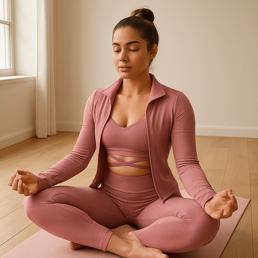 Look Alyfe Sculpt ContourFit 3-Piece Activewear Set - Zip Jacket, Sports Bra & Leggings