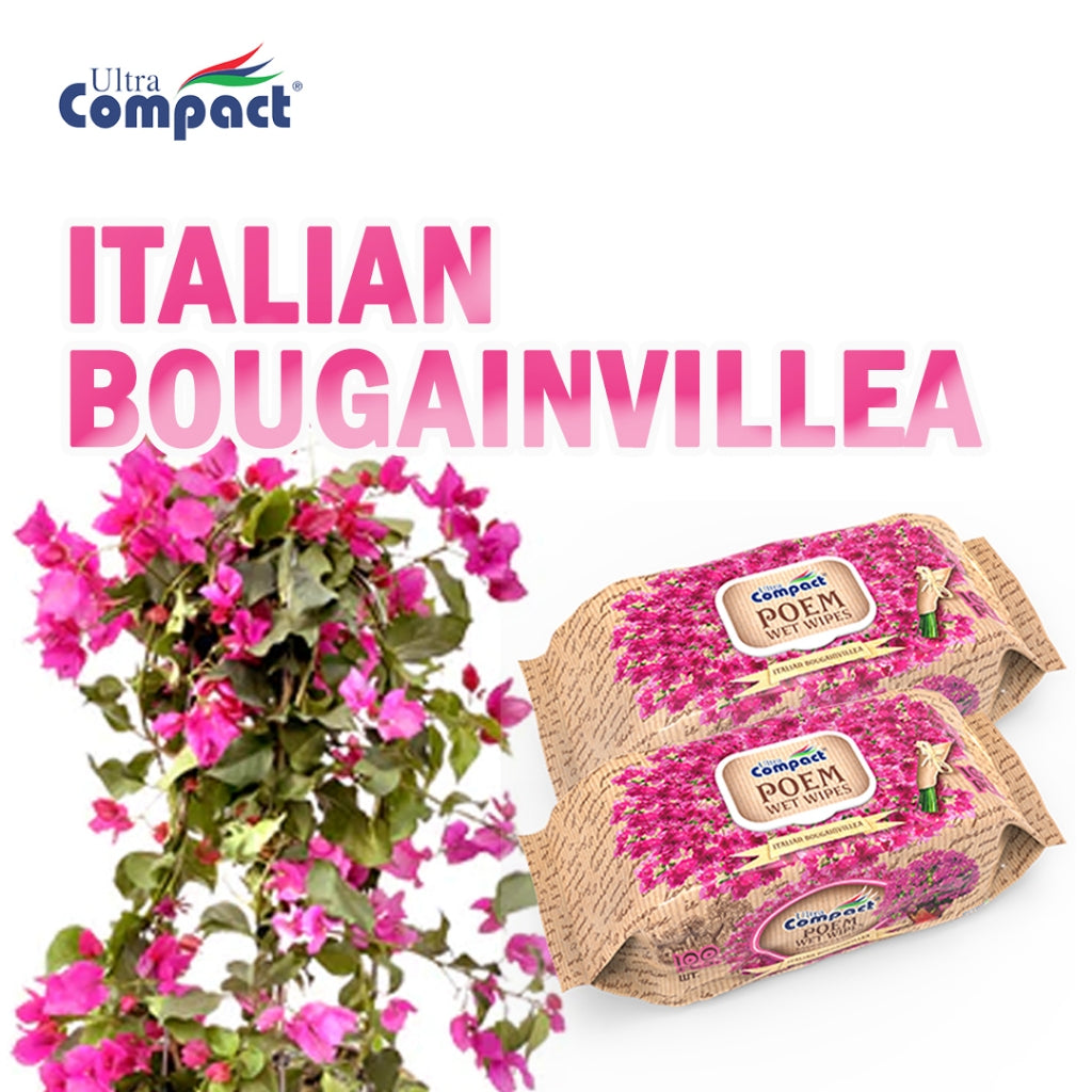 Look Alyfe Ultra Compact Italian Bougainvillea Poem Wet Wipes