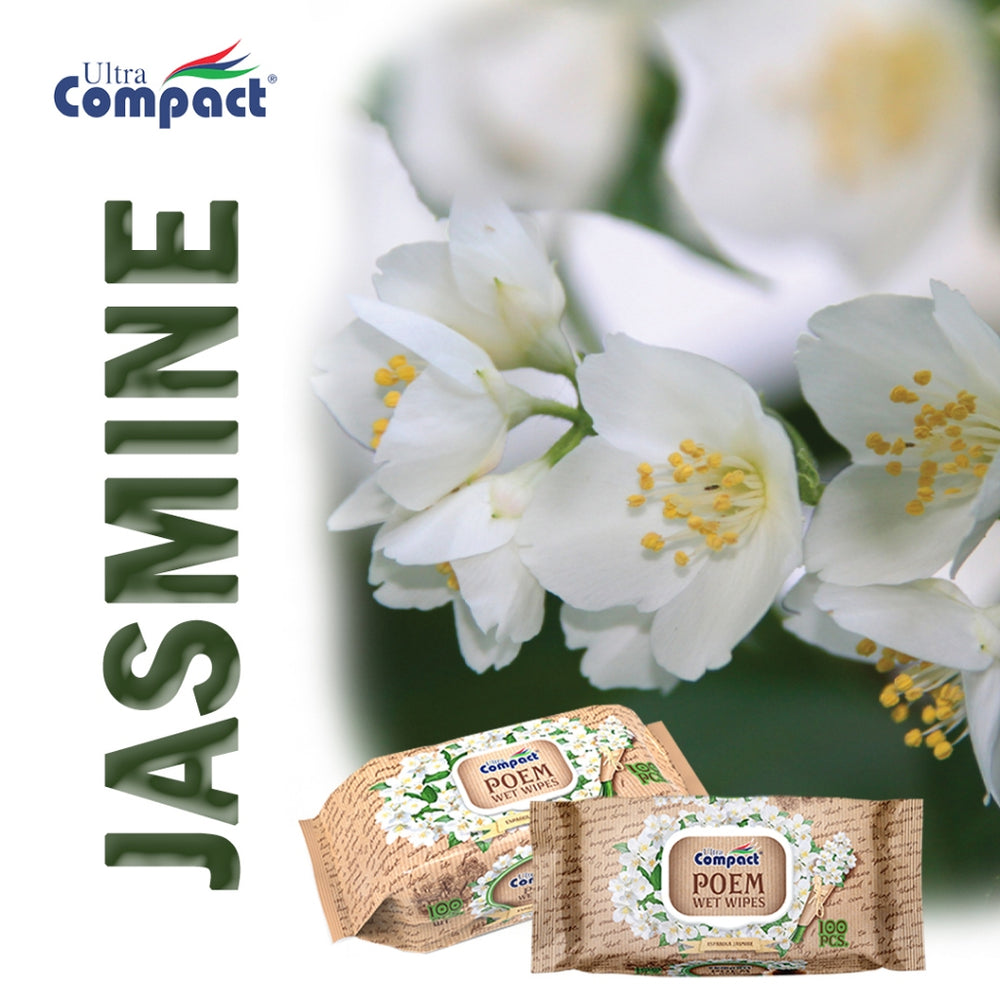Look Alyfe Ultra Compact Poem Jasmine Wet Wipes - 100 Sheets