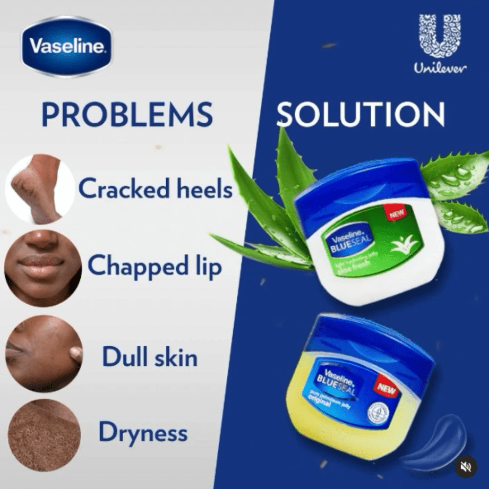 Look Alyfe Vaseline Blue Seal Aloe Fresh Petroleum Jelly