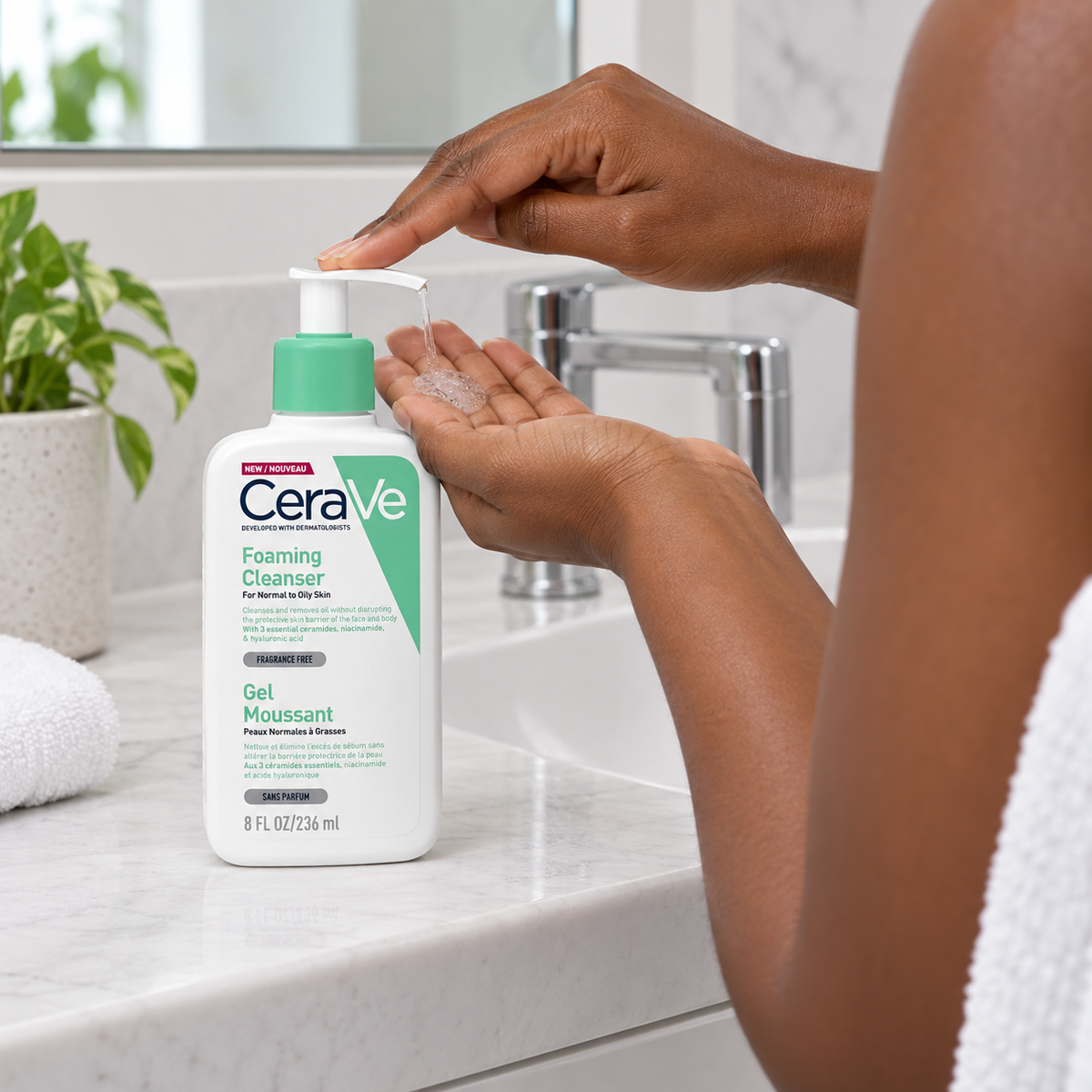 CeraVe Foaming Facial Cleanser for Normal-to-Oily Skin 236ml