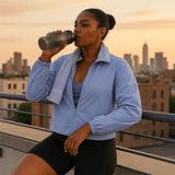 Look Alyfe AeroLite Drawcord Zip-Up Windbreaker Jacket - Sky Blue