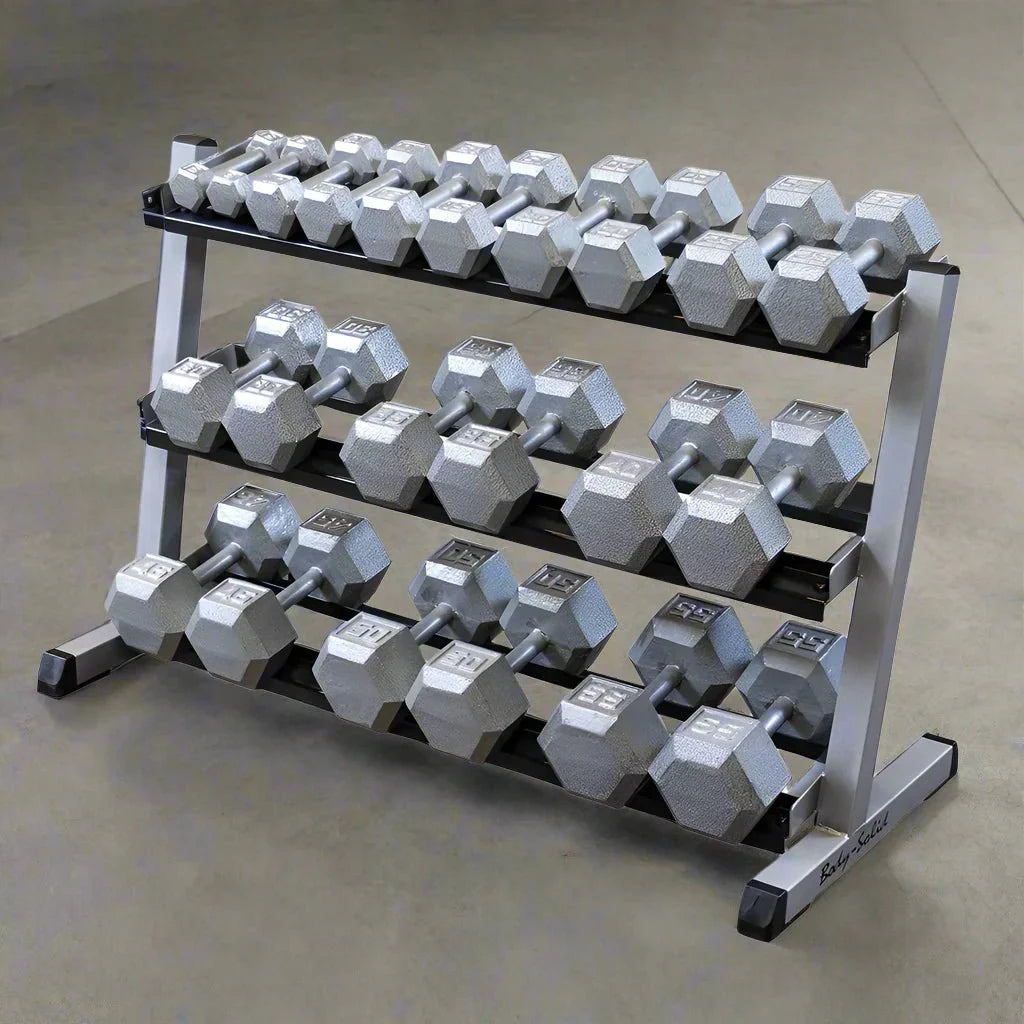 Look Alyfe Body Solid 3 Tier Dumbbell Rack - GDR48