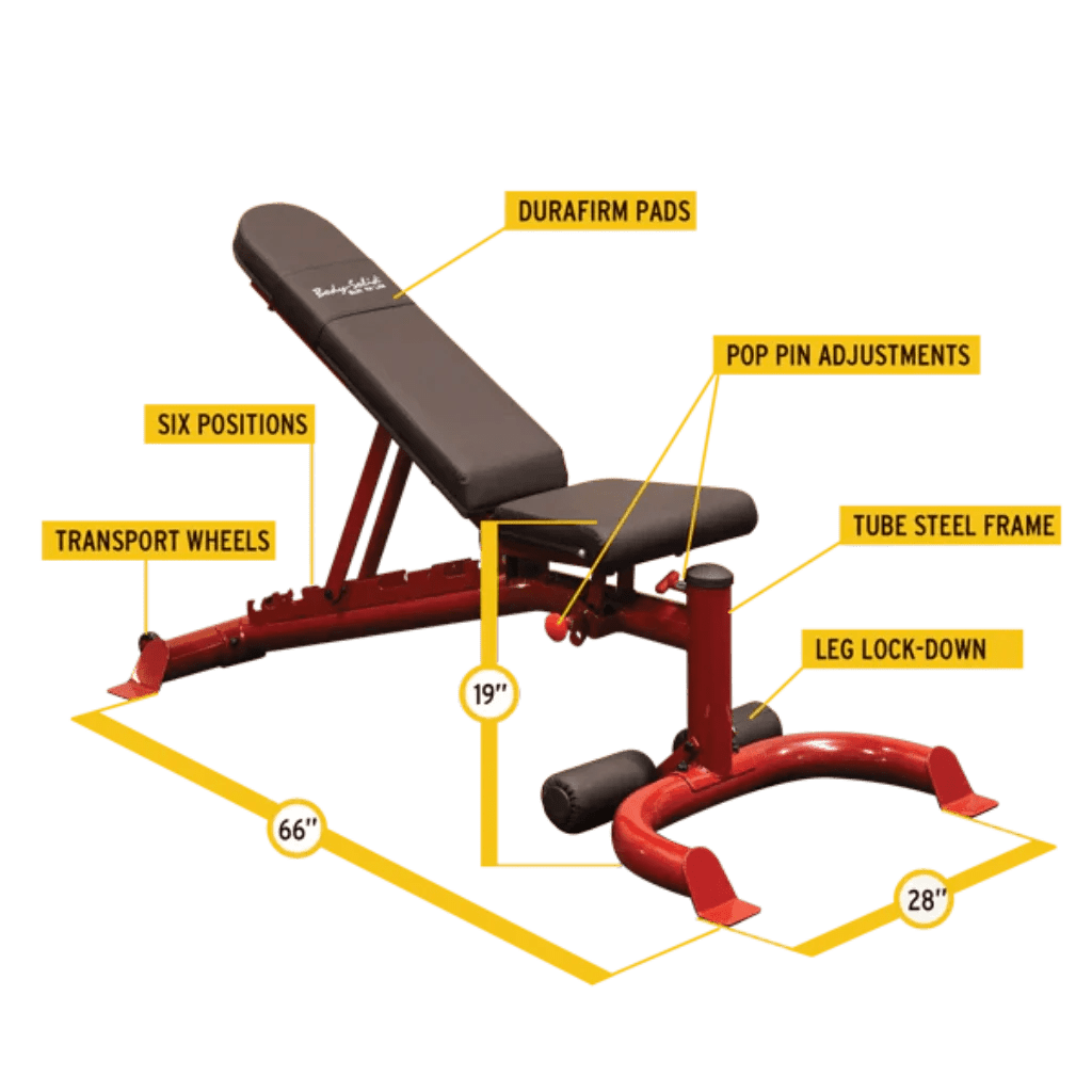 Look Alyfe Body Solid Leverage Gym Bench - GFID100