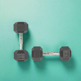 Look Alyfe Body Solid Rubber Coated Hexagon Dumbbells - HEXRU