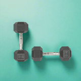 Look Alyfe Body Solid Rubber Coated Hexagon Dumbbells - HEXRU