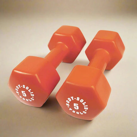 Look Alyfe Body Solid Tools Vinyl Dumbbells - BSTVDK