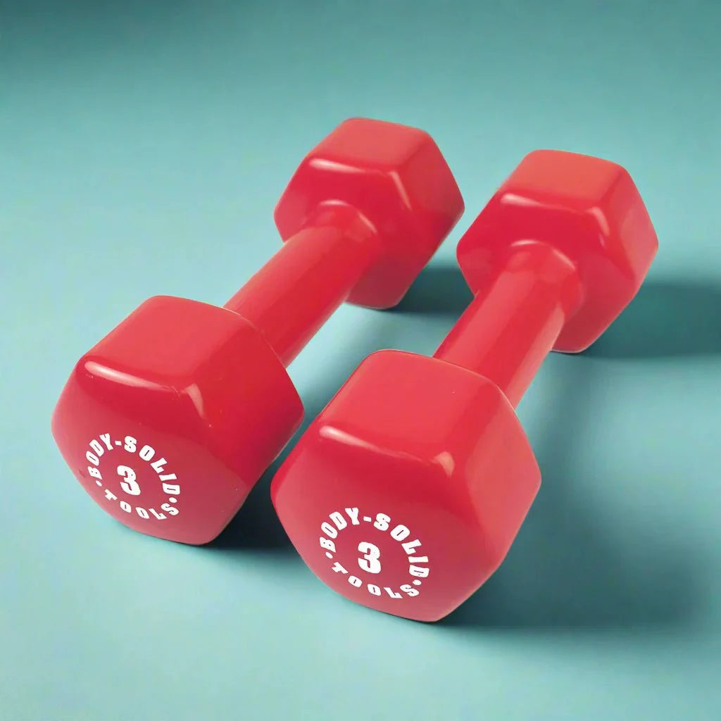 Look Alyfe Body Solid Tools Vinyl Dumbbells - BSTVDK