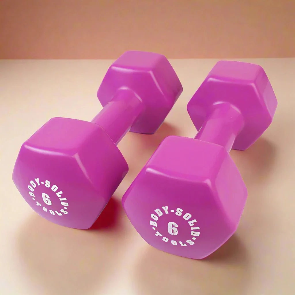 Look Alyfe Body Solid Tools Vinyl Dumbbells - BSTVDK