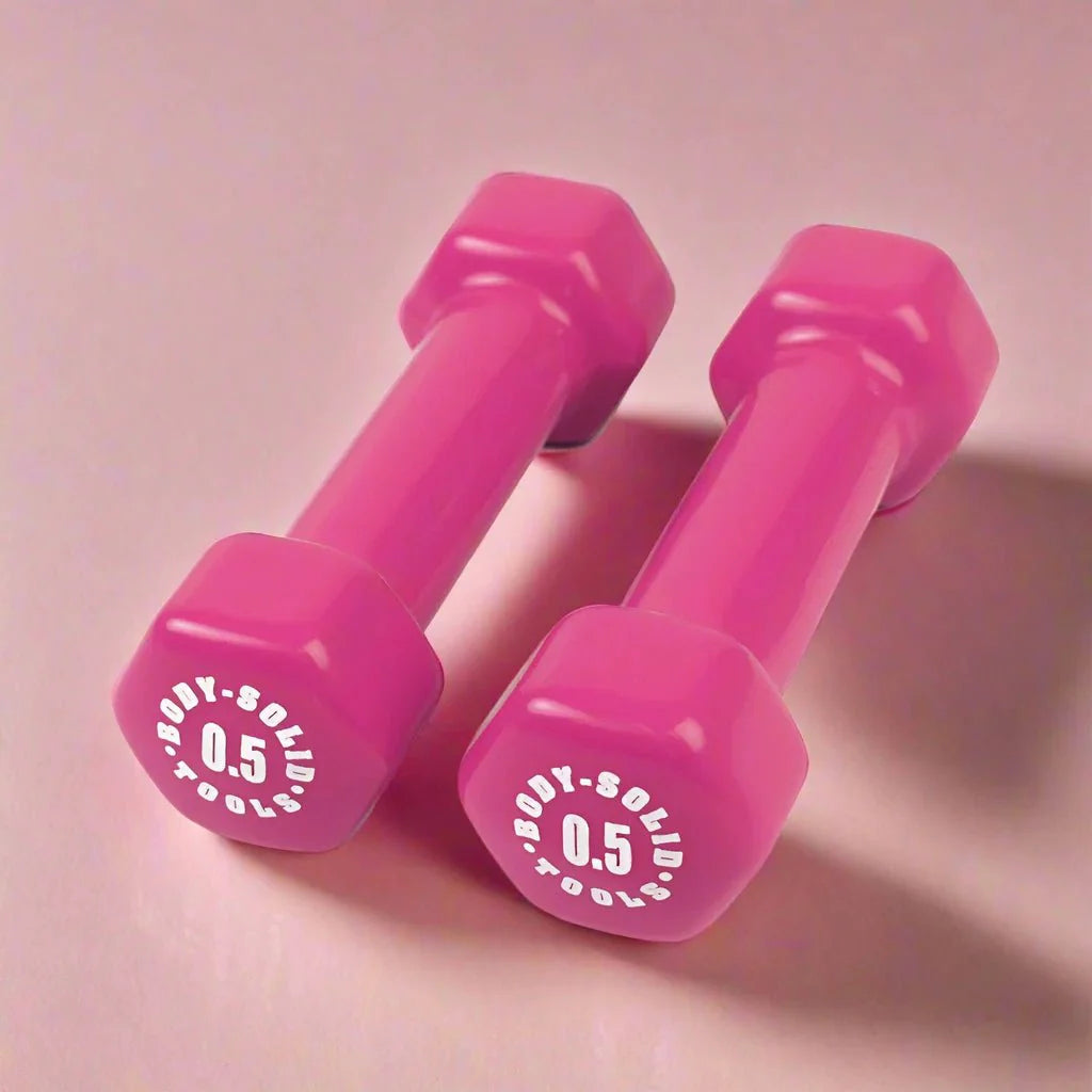 Look Alyfe Body Solid Tools Vinyl Dumbbells - BSTVDK