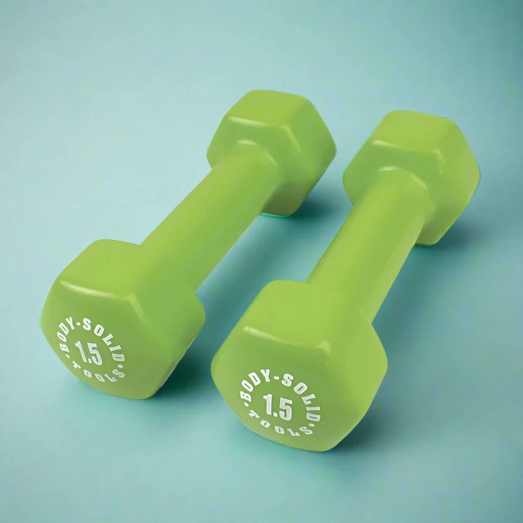 Look Alyfe Body Solid Tools Vinyl Dumbbells - BSTVDK