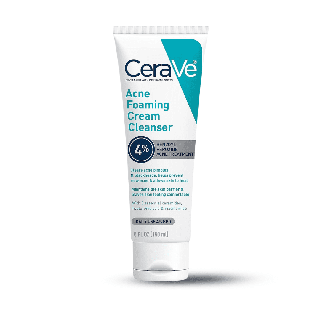 Look Alyfe Cerave Acne Foaming Cream Wash with 4% BPO For Face And Body - 150ml