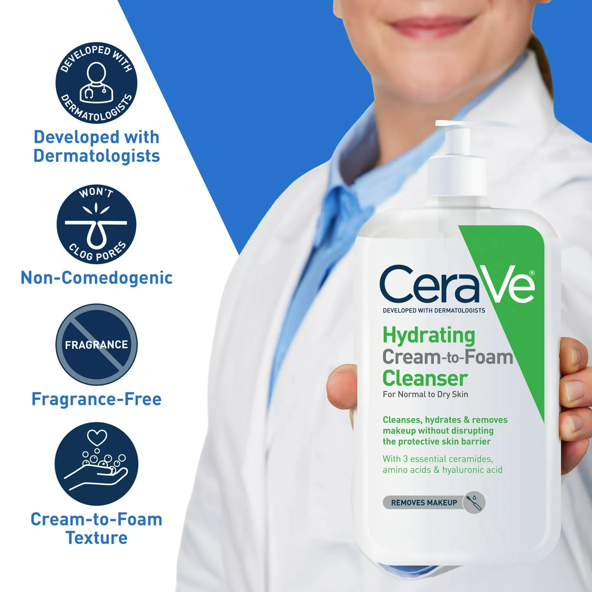 Look Alyfe Cerave Hydrating Cream to Foam Cleanser - 473ml