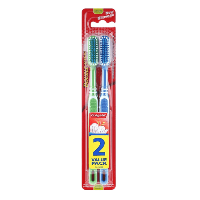 Look Alyfe Colgate Medium Double Action Toothbrush - Value Pack