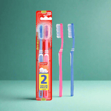 Look Alyfe Colgate Medium Double Action Toothbrush - Value Pack