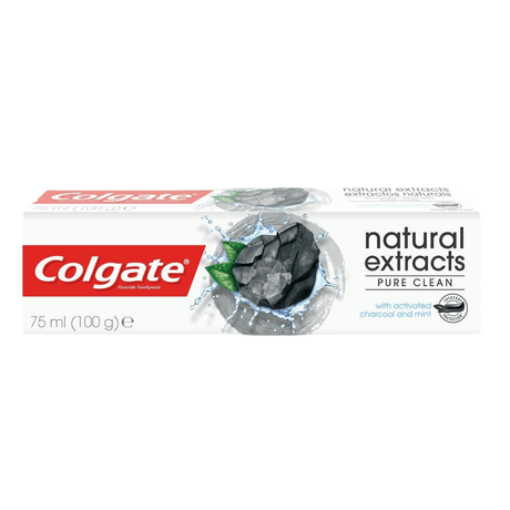 Look Alyfe Colgate Natural Extracts Toothpaste with Activated Charcoal and Mint - 75ml