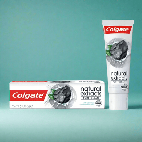 Look Alyfe Colgate Natural Extracts Toothpaste with Activated Charcoal and Mint - 75ml