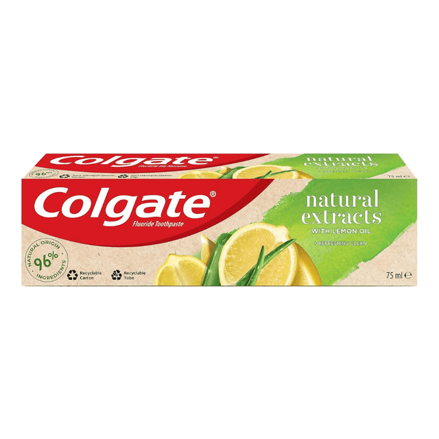 Look Alyfe Colgate Natural Extracts Toothpaste with Lemon Oil and Aloe - 75ml