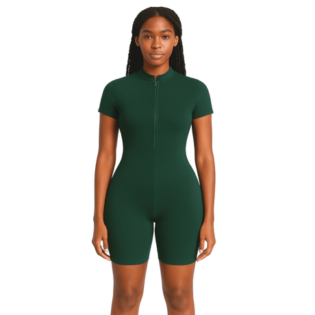 Look Alyfe ContourFlex Sculpt Seamless Half-Zip Short-Sleeve MiniFlex Romper