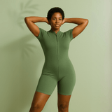 Look Alyfe ContourFlex Sculpt Seamless Half-Zip Short-Sleeve MiniFlex Romper