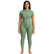 Look Alyfe ContourFlex Seamless Half-Zip Short-Sleeve Full-Length Jumpsuit