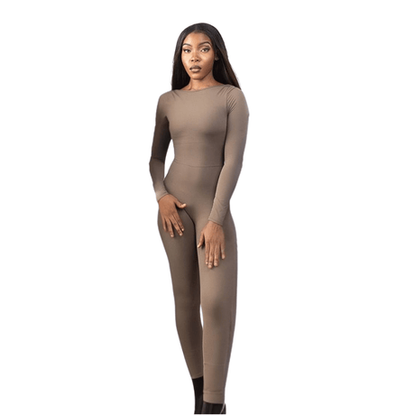 Look Alyfe ContourFlex Seamless Open-Back Jumpsuit – Long Sleeve Edition