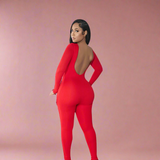 Look Alyfe ContourFlex Seamless Open-Back Jumpsuit – Long Sleeve Edition
