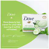 Look Alyfe Dove Beauty Cream Bar Soap With Cucumber And Green Tea Scent - 4-Pieces x 100g