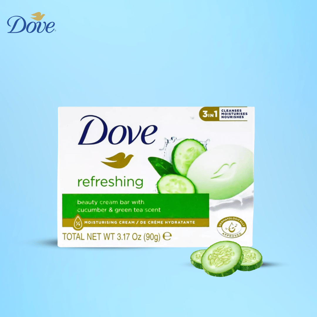 Look Alyfe Dove Refreshing Beauty Cream Bar Soap With Cucumber And Green Tea Scent - 90g