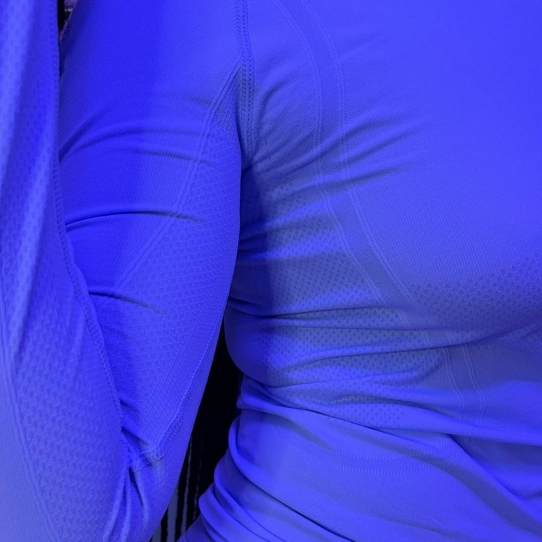 Look Alyfe FlexForm Seamless Sculpt Long-Sleeve Performance Top - Sea Blue