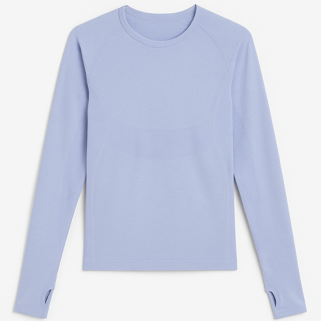 Look Alyfe FlexForm Seamless Sculpt Long-Sleeve Performance Top - Sea Blue