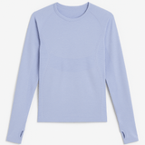 Look Alyfe FlexForm Seamless Sculpt Long-Sleeve Performance Top - Sea Blue