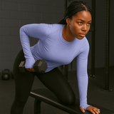 Look Alyfe FlexForm Seamless Sculpt Long-Sleeve Performance Top - Sea Blue
