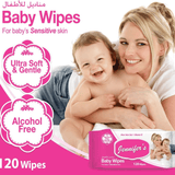 Look Alyfe Jennifer's Baby Wipes For Baby's Sensitive Skin - 120 Pieces