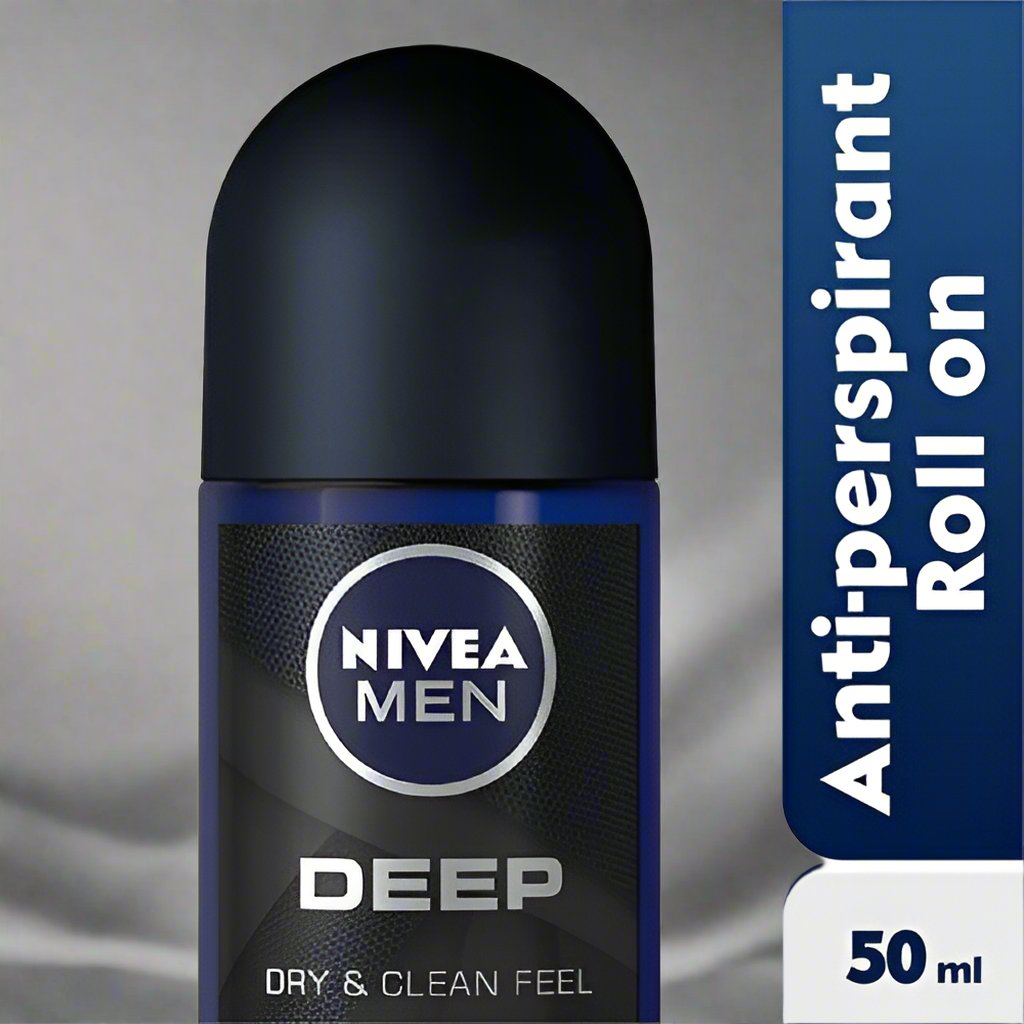 Look Alyfe Nivea Men Deep Dry & Clean Skin Feel Anti-Perspirant Roll-on - 50ml