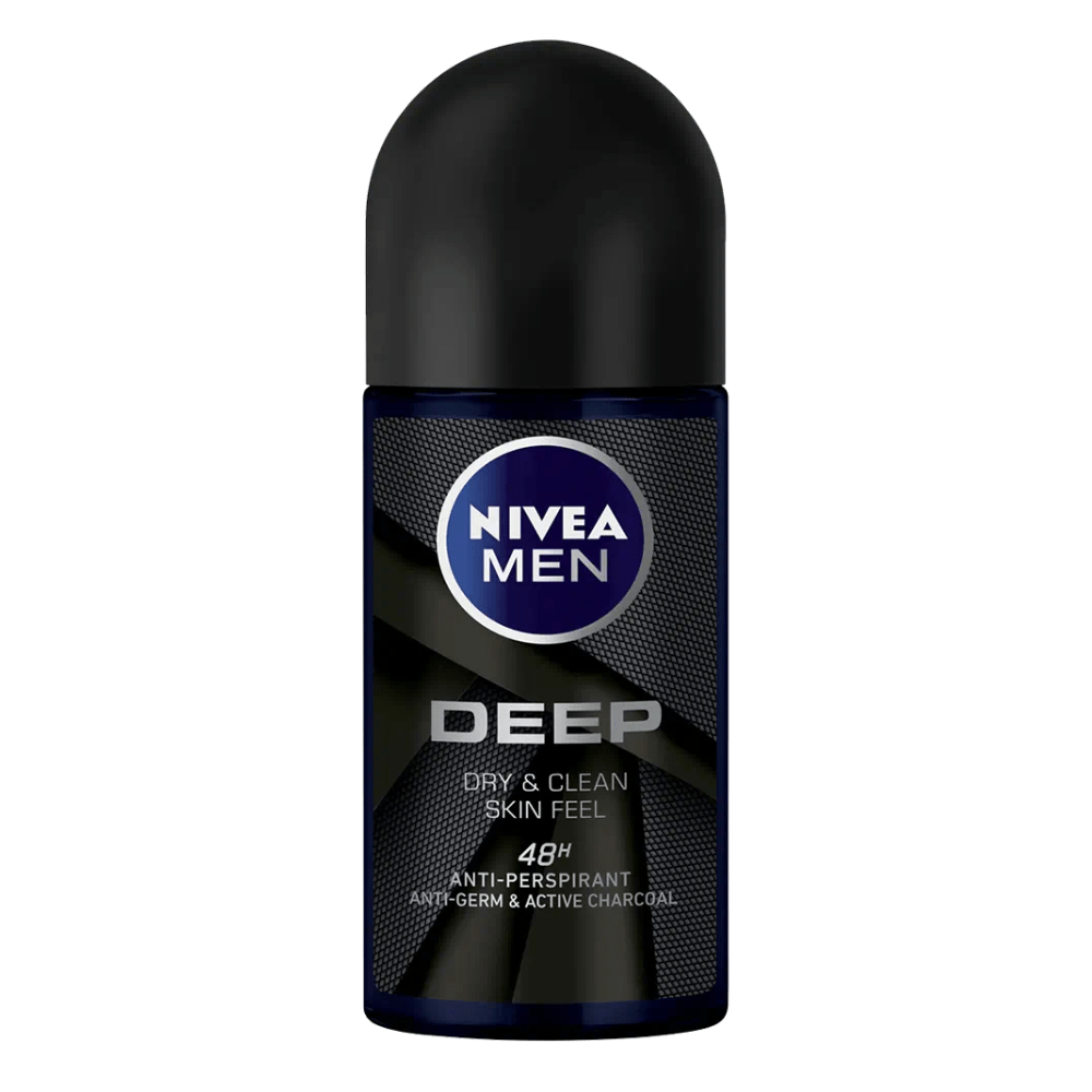 Look Alyfe Nivea Men Deep Dry & Clean Skin Feel Anti-Perspirant Roll-on - 50ml