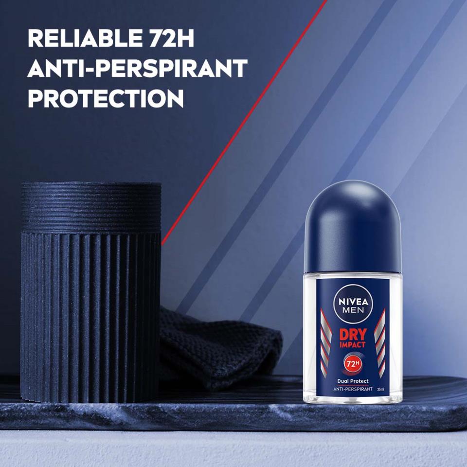 Look Alyfe Nivea Men Mini Dry Impact Antiperspirant Roll-On - 25ml/50ml