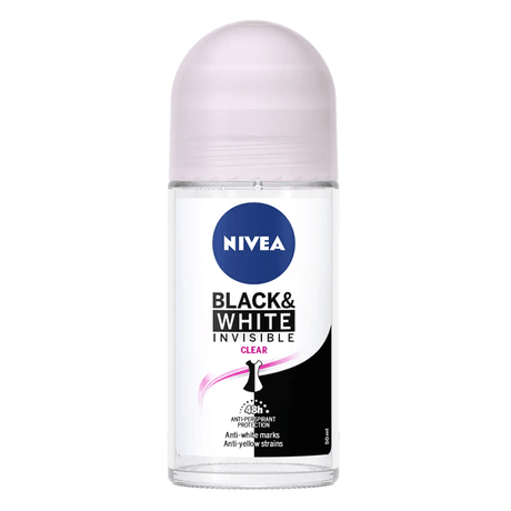 Look Alyfe Nivea Women Black & White Invisible Clear Anti-Perspirant Roll-On - 50ml